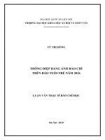 Thông điệp bằng ảnh báo chí trên báo tuổi trẻ năm 2016    