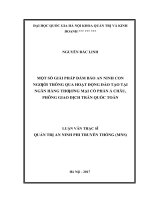 Một số giải pháp đảm bảo an ninh con người thông qua hoạt động đào tạo tại ngân hàng thương mại cổ phần á châu, phòng giao dịch trần quốc toản 