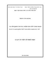 Sự vận động của khái niệm giai cấp công nhân nhìn từ quan điểm triết học biện chứng duy vật  