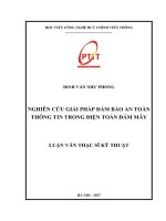 Nghiên cứu giải pháp đảm bảo an toàn thông tin trong điện toán đám mây 