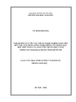 Ảnh hưởng của yêu cầu chuẩn nghề nghiệp giáo viên đến việc ứng dụng công nghệ thông tin trong dạy học môn toán của giáo viên trung học cơ sở 