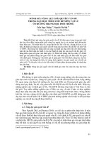 Đánh giá năng lực giải quyết vấn đề trong dạy học theo chủ đề môn Vật lí ở trường trung học phổ thông
