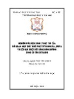 Tóm tắt Luận án tiến sĩ Y học: Nghiên cứu điện sinh lý học tim của rối loạn nhịp thất khởi phát từ xoang Valsalva và kết quả triệt đốt bằng năng lượng sóng có tần số radio