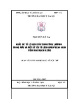 KHẢO sát tỷ lệ BẠCH cầu TRUNG TÍNH LYMPHO TRONG máu và một số yếu tố LIÊN QUAN ở BỆNH NHÂN VIÊM MAO MẠCH dị ỨNG 