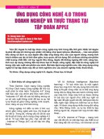 Ứng dụng công nghệ 4.0 trong doanh nghiệp và thực trạng tại tập đoàn Apple