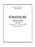 KH day học môn toán THCS an tiến 2020 2021 