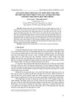 Xây dựng phần mềm tra cứu kiến thức hóa học hỗ trợ việc phát triển năng lực tự học hóa học cho học sinh trung học phổ thông