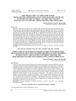 Đổi mới dạy học các môn Kinh tế học trong chương trình đào tạo cử nhân giáo dục chính trị ở trường Đại học Sư phạm – Đại học Thái Nguyên đáp ứng yêu cầu chương trình giáo dục phổ