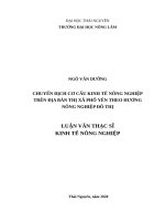 Chuyển dịch cơ cấu kinh tế nông nghiệp trên địa bàn thị xã phổ yên theo hướng nông nghiệp đô thị 