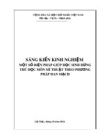 SKKN: Một số biện pháp giúp học sinh hứng thú học môn mĩ thuật theo phương pháp Đan Mạch