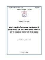 nghiên cứu đặc điểm lâm sàng cận lâm sàng và sự đáp ứng của AFP AFP l3, PIVKA II huyết thanh sau điều trị bệnh nhân ung thư biểu mô tế bào gan 