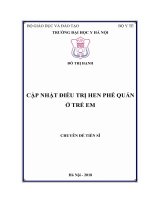 Nghiên cứu giá trị của nồng độ oxit nitric khí thở ra trong chẩn đoán và kiểm soát hen ở trẻ trên 5 tuổi tại bệnh viện nhi trung ương 