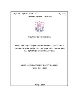 KHẢO sát THỰC TRẠNG TRẦM cảm THEO THANG điểm PHQ 9 của BỆNH NHÂN UNG THƯ PHỔI điều TRỊ nội TRÚ tại BỆNH VIỆN k cơ sở tân TRIỀU 