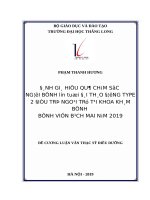 ĐÁNH GIÁ HIỆU QUẢ CHĂM sóc NGƯỜI BỆNH lớn TUỔI đái THÁO ĐƯỜNG TYPE 2 điều TRỊ NGOẠI TRÚ tại KHOA KHÁM BỆNH BỆNH VIỆN BẠCH MAI năm 2019 