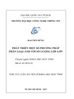 Tóm tắt Luận án tiến sĩ Khoa học máy tính: Phát triển một số phương pháp phân loại ảnh với số lượng lớp lớn