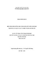 Biện pháp bồi dưỡng học sinh giỏi lớp 9 môn sinh học nội dung các quy luật và hiện tượng di truyền  