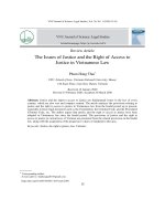 Tư tưởng về công lí và quyền tiếp cận công lí trong pháp luật Việt Nam