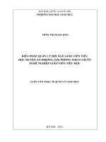 Biện pháp quản lý đội ngũ giáo viên tiểu học huyện an dương, hải phòng theo chuẩn nghề nghiệp giáo viên tiểu học   