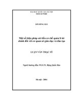 Một số biện pháp cải tiến cơ chế quản lí tài chính đối với cơ quan sở giáo dục và đào tạo  phân tích trường hợp sở giáo dục và đào tạo thành phố hải phòng 
