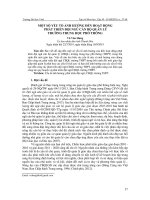 Một số yếu tố ảnh hưởng đến hoạt động phát triển đội ngũ cán bộ quản lý trường trung học phổ thông