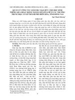Quản lý công tác giáo dục đạo đức cho học sinh thông qua hoạt động ngoài giờ lên lớp ở các trường trung học cơ sở thành phố Biên Hòa, tỉnh Đồng Nai