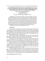 Các phương thức chuẩn bị của giáo viên về lý luận và thực hành nhằm tìm tòi, xây dựng tình huống thực tiễn trong dạy học toán ở trường phổ thông