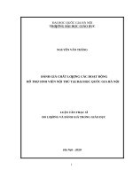 Đánh giá chất lượng các hoạt động hỗ trợ sinh viên nội trú tại đại học quốc gia hà nội 