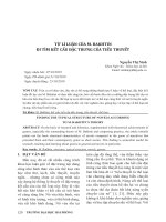 Từ lí luận của M. Bakhtin đi tìm kết cấu đặc trưng của tiểu thuyết