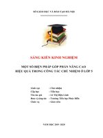 MỘT số BIỆN PHÁP góp PHẦN NÂNG CAO HIỆU QUẢ TRONG CÔNG tác CHỦ NHIỆM ở lớp 5 