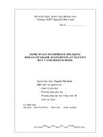 some ways to improve speaking skills of grade 10 students at nguyen huu canh high school 