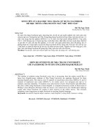 Sinh viên của Đại học Nha Trang sử dụng facebook để học tiếng Anh chuyên ngữ như thế nào