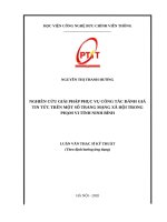 Nghiên cứu giải pháp phục vụ công tác đánh giá tin tức trên một số trang mạng xã hội trong phạm vi tỉnh ninh bình