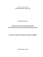 Phân tích chuỗi giá trị bưởi diễn trên địa bàn huyện thanh sơn tỉnh phú thọ 