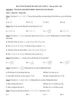 ĐỀ CƯƠNG ôn KIỂM TRA GIỮA kỳ i lớp 12