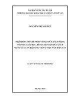 Tư tưởng hồ chí minh về đạo đức cách mạng với việc giáo dục, rèn luyện đạo đức cách mạng của cán bộ, đảng viên ở việt nam hiện nay 