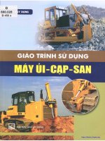 Giáo trình Sử dụng máy ủi - cạp - san: Phần 1