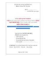 vận dụng giáo dục stem vào hoạt động sáng tạo trong bài công nghệ chế tạo phôi môn công nghệ 11 (chủ đề stem chế tạo phôi bằng phƣơng pháp đúc trong khuôn thạch cao) 