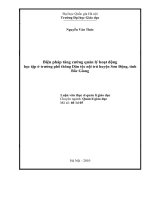Biện pháp tăng cường quản lý hoạt động học tập tại trường phổ thông dân tộc nội trú huyện sơn động, tỉnh bắc giang  