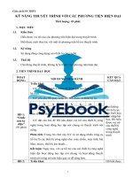 Giáo án Kỹ năng thuyết trình với các phương tiện hiện đại