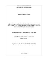 Biện pháp quản lý đội ngũ giáo viên theo chuẩn giáo viên, giảng viên dạy nghề của trường trung cấp nghề thủ công mỹ nghệ 19 5 bắc giang 