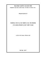 Thông tin vụ án trên các ấn phẩm của báo pháp luật việt nam 