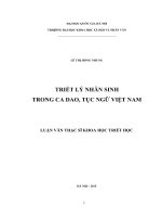 Triết lý nhân sinh trong ca dao, tục ngữ việt nam 
