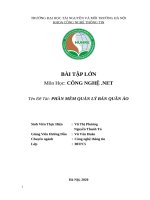 PHẦN mềm QUẢN lý bán QUẦN áo 