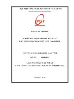 Nghiên cứu mạng nơ ron nhân tạo ứng dụng nhận dạng chữ viết tay online 