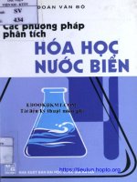 Kỹ thuật và phương pháp phân tích thành phần hóa học nước biển: Phần 1