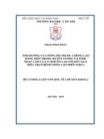 ẢNH HƯỞNG của NỒNG độ THUỐC CHỐNG LAO HÀNG một TRONG HUYẾT TƯƠNG và TÍNH NHẠY cảm của VI KHUẨN LAO tới kết QUẢ điều TRỊ ở BỆNH NHÂN LAO PHỔI AFB(+) 