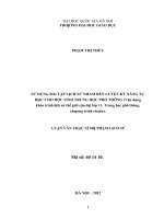 Sử dụng bài tập lịch sử nhằm rèn luyện kỹ năng tự học cho học sinh trung học phổ thông (vận dụng khóa trình lịch sử thế giới cận đại lớp 11, trung học phổ thông, chương trình chuẩn)   