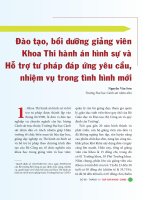 Đào tạo, bồi dưỡng giảng viên khoa Thi hành án hình sự và hỗ trợ tư pháp đáp ứng yêu cầu, nhiệm vụ trong tình hình mới