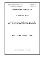 Quản lý nhà nước về công tác thanh niên trên địa bàn quận 4, thành phố hồ chí minh 