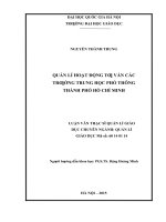 Quản lý hoạt động tư vấn các trường trung học phổ thông thành phố hồ chí minh 